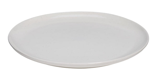 Bettina Glossy Stoneware Dinner Plate, 1-pc, White Speckle Z8634