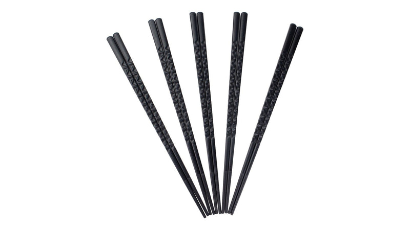 Black Dishwasher Safe Chopsticks, Serves 5, 10-pc G7014