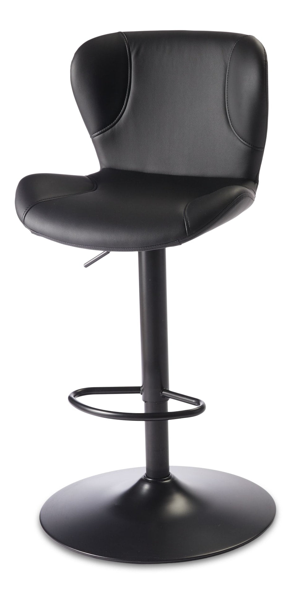 Burnaby Gas-Lift Bar Stool, Black