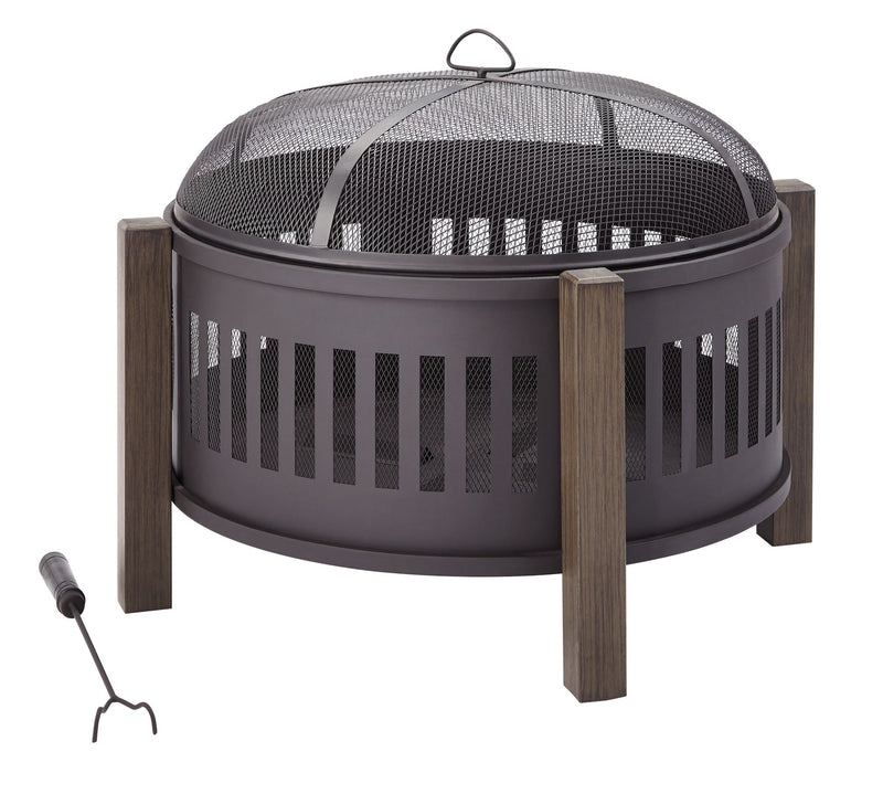 Campobello Round Wood Burning Outdoor Fire Bowl/Fire Pit, 31 x 24-in Z5339