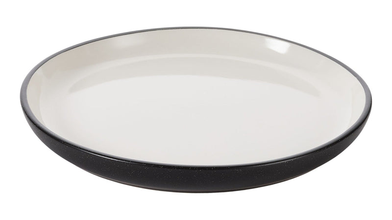 Catalone Side Kitchen/Dinner Plate, 1-pc, Black/White T4516