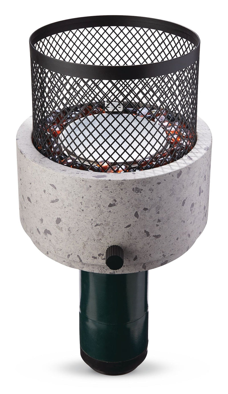 Cinder Round Outdoor Tabletop Gas Fire Pit, 11,000 BTU R1899