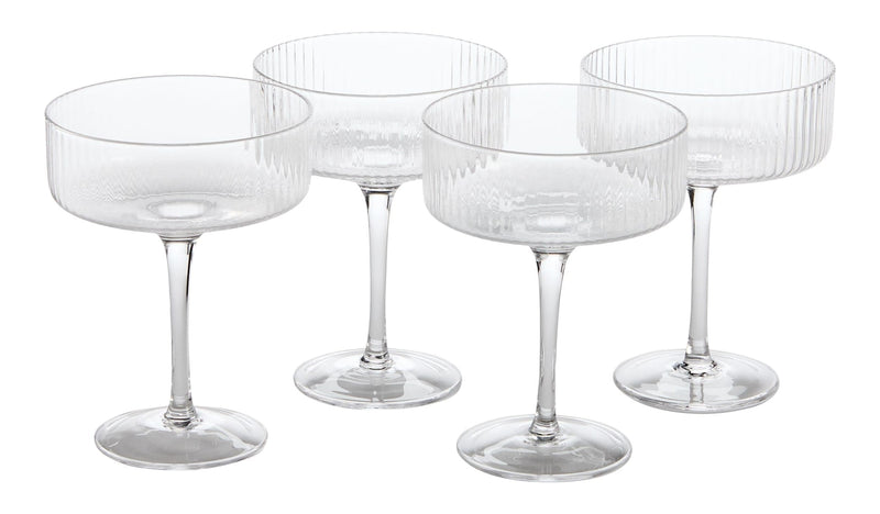 Coupe/Champagne Glasses, Dishwasher-Safe, 4-pc J2156