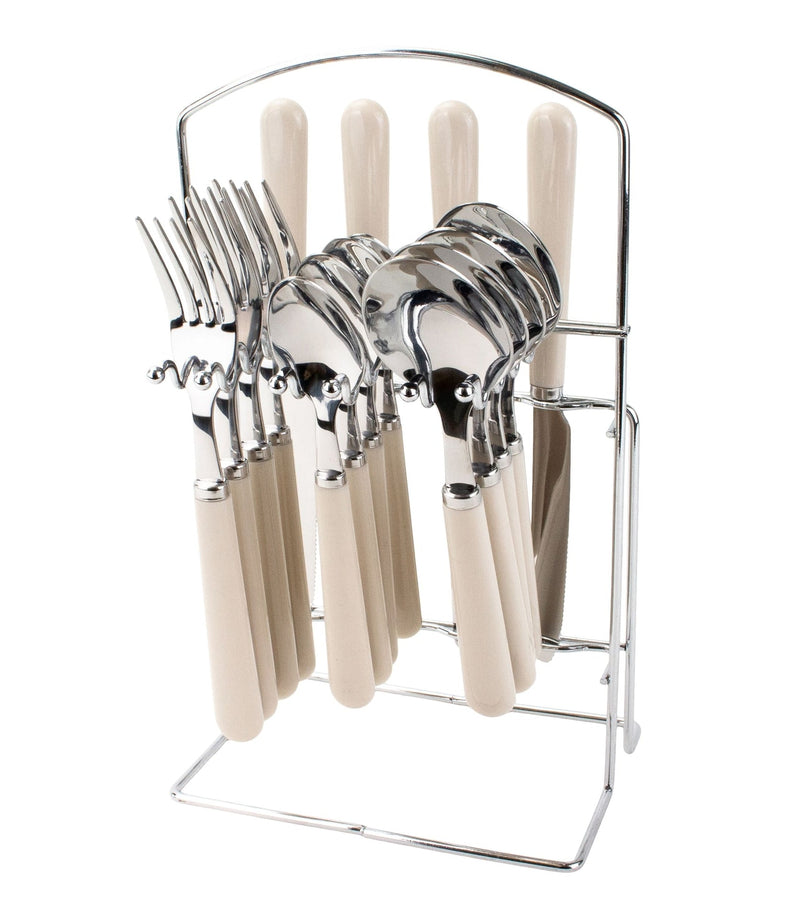 Cutlery Rack with Forks, Knives, Spoons, Teaspoons, Stand J3842
