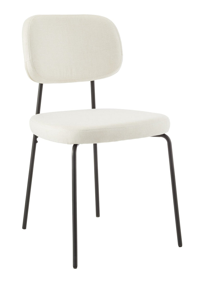 Evelyn Upholstered Fabric Dining Chair, Off-White/Light Grey I7801