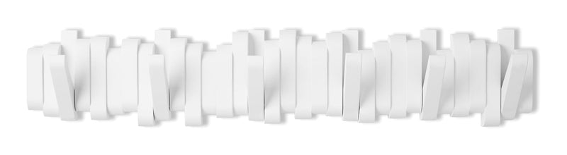 Flemington Steel 6-Hook Flip Down Rail, White, 24-in Q2928