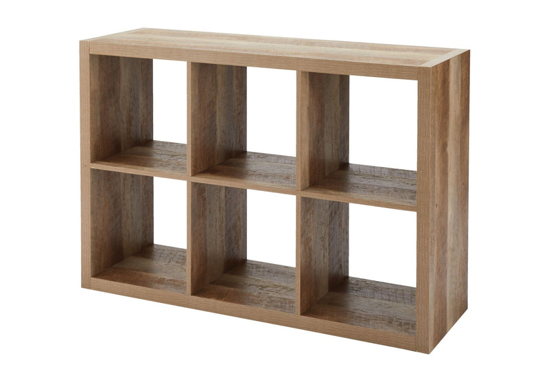 Fraser 6-Cube Storage Organizer, Bookcase/Bookshelf, Light Oak Finish G0066