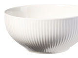 Highbury Ribbed New Bone Low Bowl, 1-pc, White