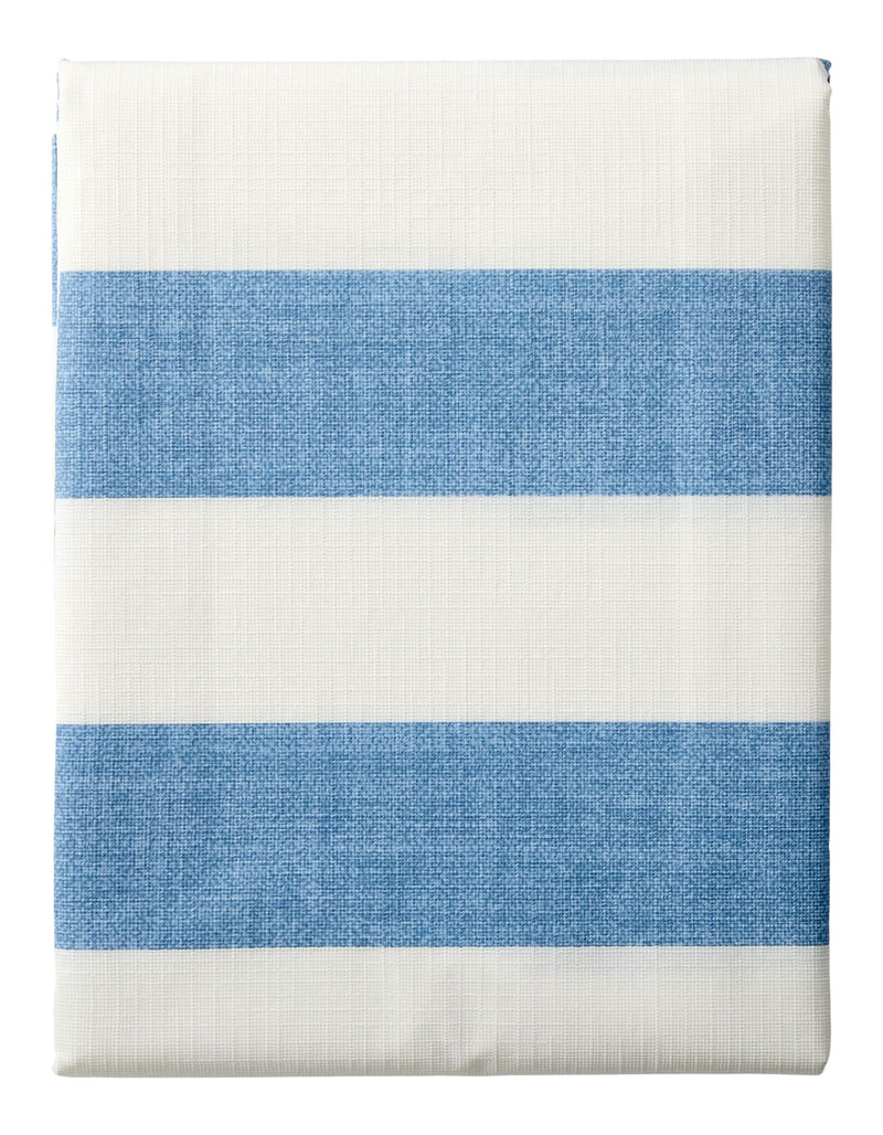 Indoor/Outdoor Stripe PEVA Table Cloth, 60-in x 84-in U8645