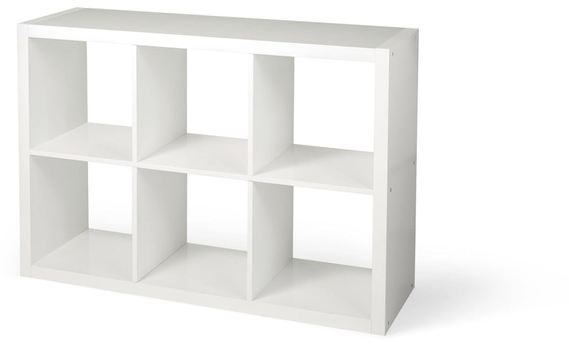 Invermere 6-Cube Storage Organizer, Bookcase/Bookshelf, White W3254