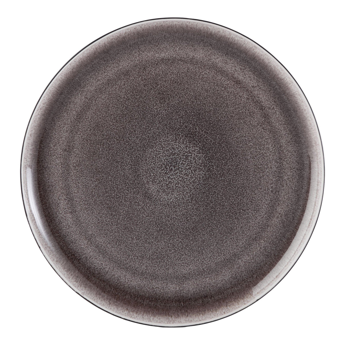 Kenway Stoneware Dinnerware Set, Serves 4, 16-pc, Matte Black & Taupe Reactive Glaze