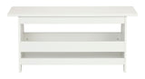 Kya Wooden Entryway Bench with Storage Rack, White