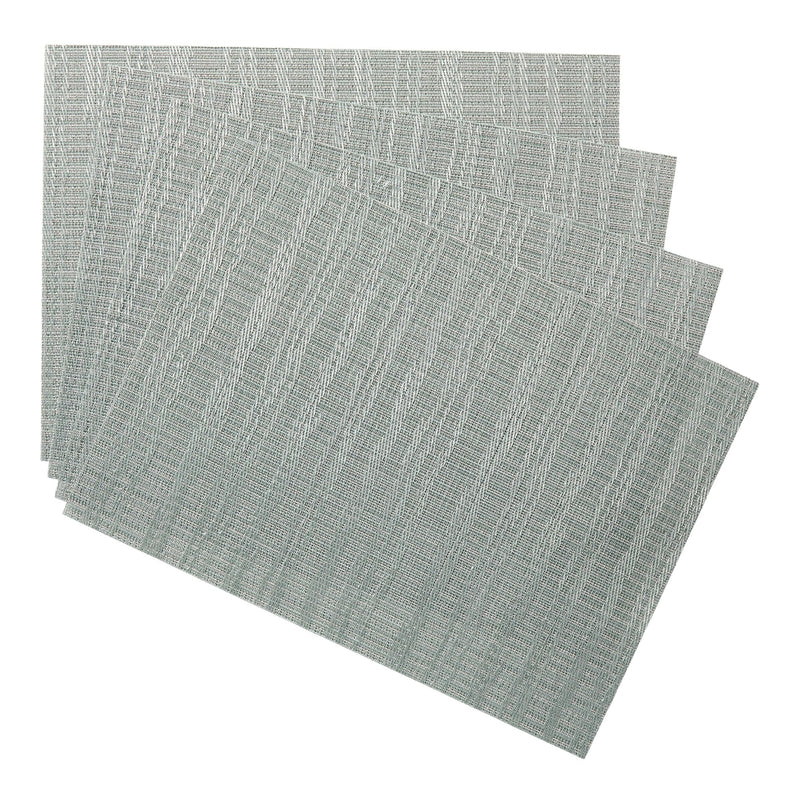 Lurex Rectangle Textilene Woven Placemat, Sage, 13-in x 18-in, 4-pk U2976