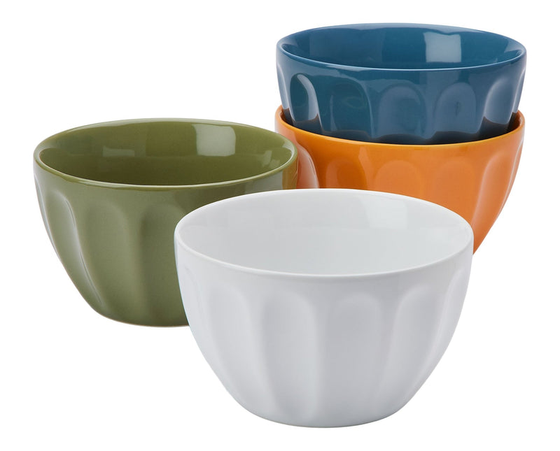 Lyndale Multi Pastel Stoneware Latte Bowl Set, Assorted Colours, 4-pk I3185