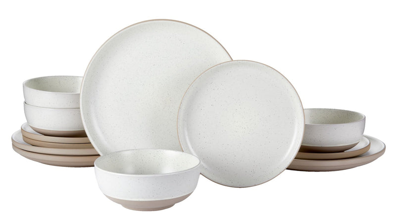 Maywood Speckled Two-Toned Dinnerware Set, Serves 4, 12-pc E6063
