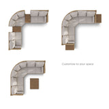 Moraine All-Weather Wicker Outdoor/Patio Sectional Set, UV-Resistant Cushions, 5-pc