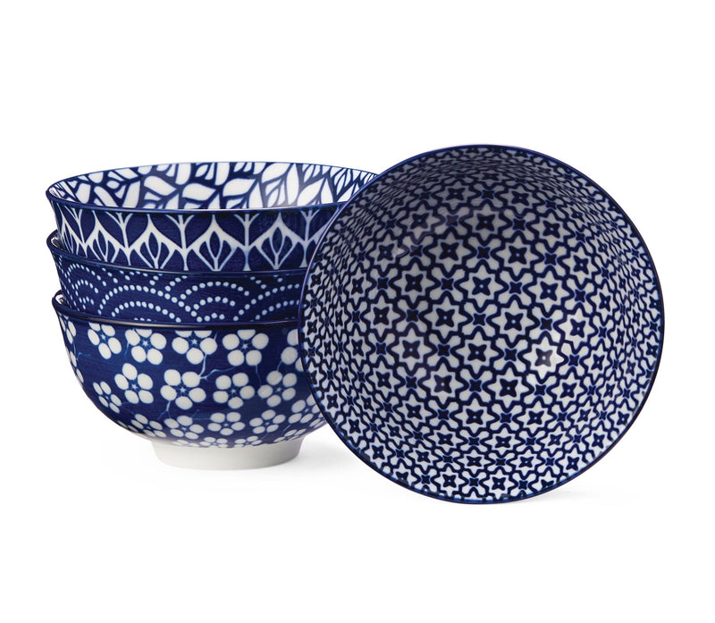 Patterned Porcelain Soup Bowl Set, 4-pk G1991