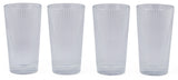 Ribbed High Ball Glass Set, Lead-free, 4-pc