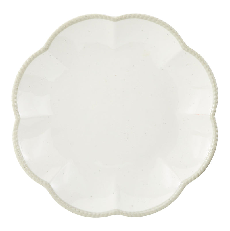 Scalloped Dinner Plate, BPA-free, Plastic, Ivory Colour U5396