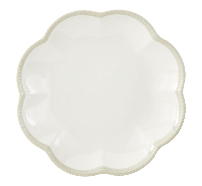 Scalloped Side Plate, BPA-free, Plastic, Ivory Colour R8499