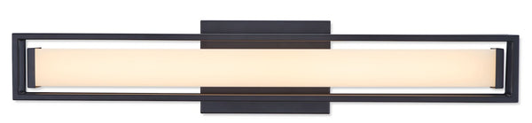 Slade 1-Light Integrated LED Vanity Light, Black, 24-in B0627