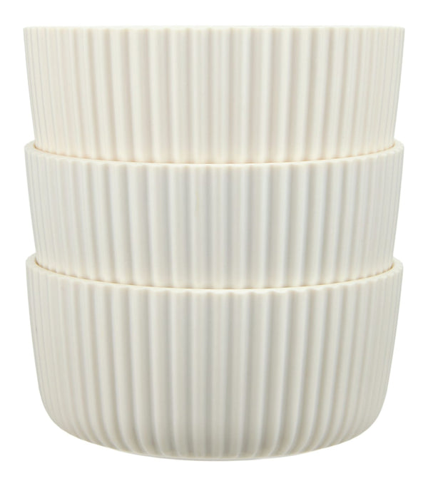 Small Ribbed Bowls for Outdoor Dining, 3-pk R1815