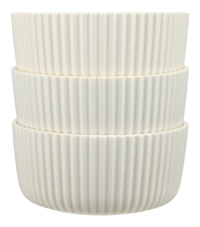 Small Ribbed Bowls for Outdoor Dining, 3-pk R1815
