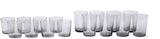 Smoked Glassware Tumbler Set, 13 oz & 19 oz, 16-pc