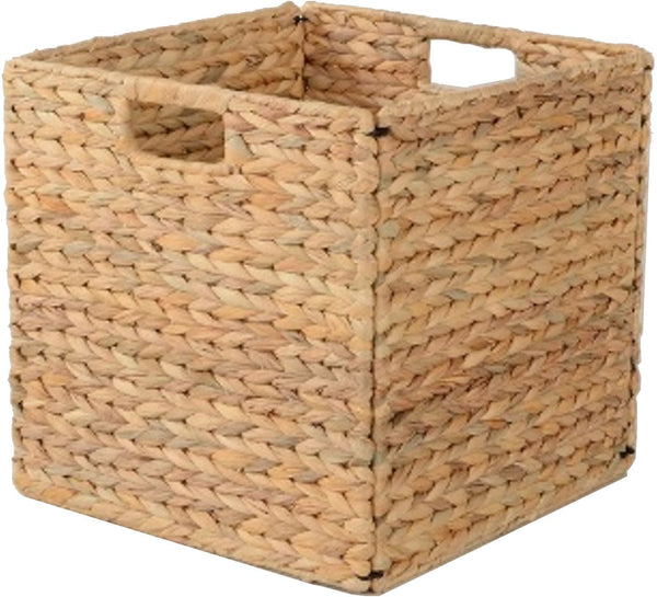 Weiss Cube Woven Natural Material Collapsible Basket, 13 x 13-in Q0515