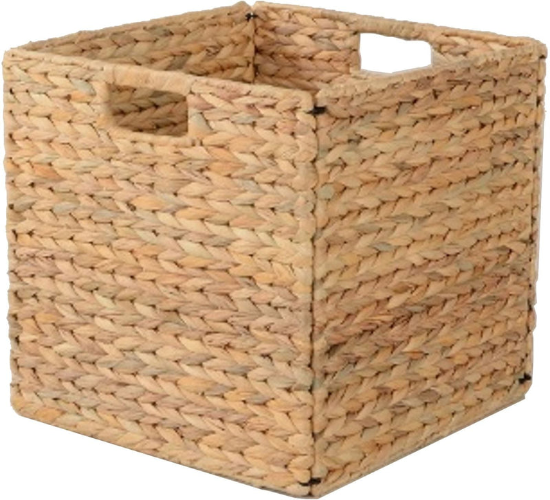 Weiss Cube Woven Natural Material Collapsible Basket, 13 x 13-in Q0515