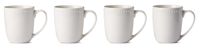 Whitworth Porcelain Mug Set, White, 4-pk C9412