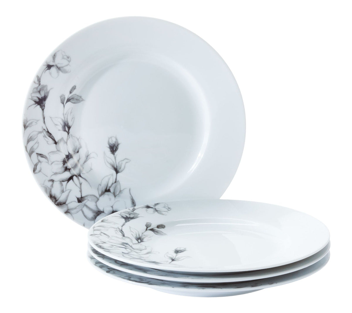 Wild Rose Side Plate, 1-pc, White, Dishwasher & Microwave-Safe