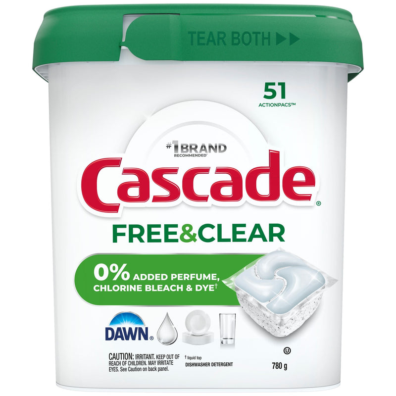 Free & Clear ActionPacs Dishwasher Detergent Pods, Unscented, 51-pk D5473