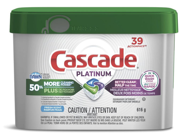 Platinum Dishwasher Detergent Pods, Fresh, 39-pk X8429