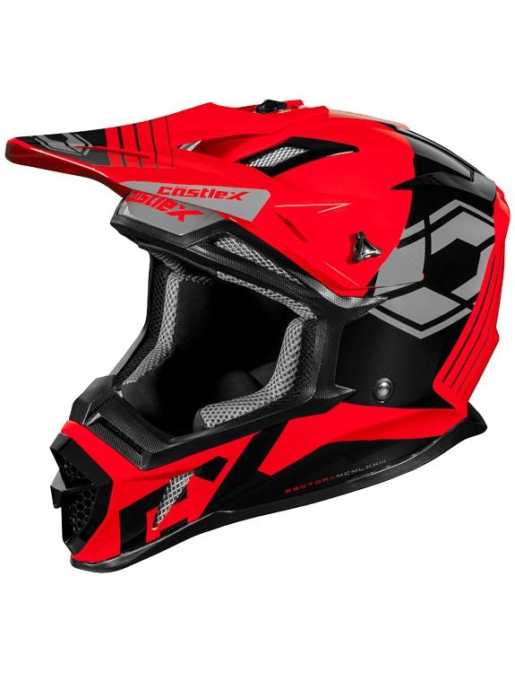 X CX200 Sector MX Helmet, Red E8841
