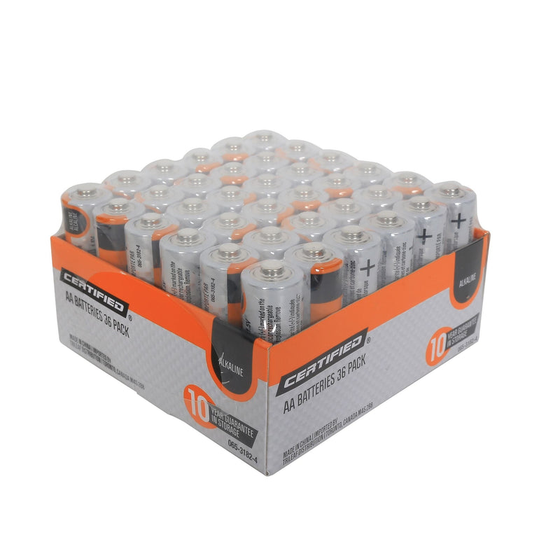 AA Alkaline Battery Set, All Purpose, Long Shelf Life, 36-pk K7034