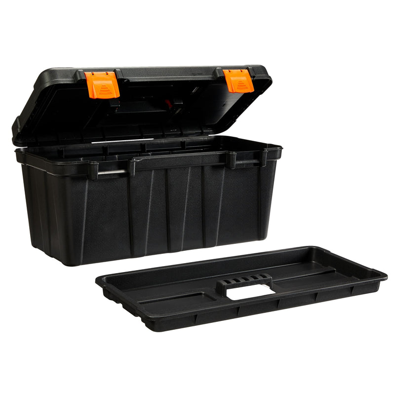 Portable Plastic Tool Box with Removable Tray, 20-in L5023