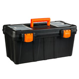 Portable Plastic Tool Box with Removable Tray, 20-in