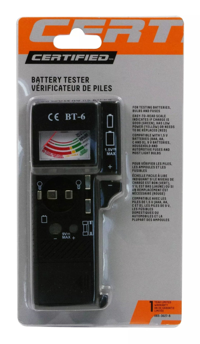 Universal Battery Tester / Checker, AAA, AA, C, D, 9V O6098