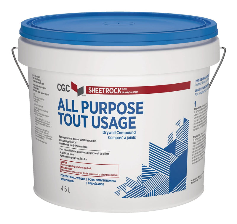 Sheetrock All-Purpose Ready-Mixed Drywall Compound, 4.5-L Pail J9705