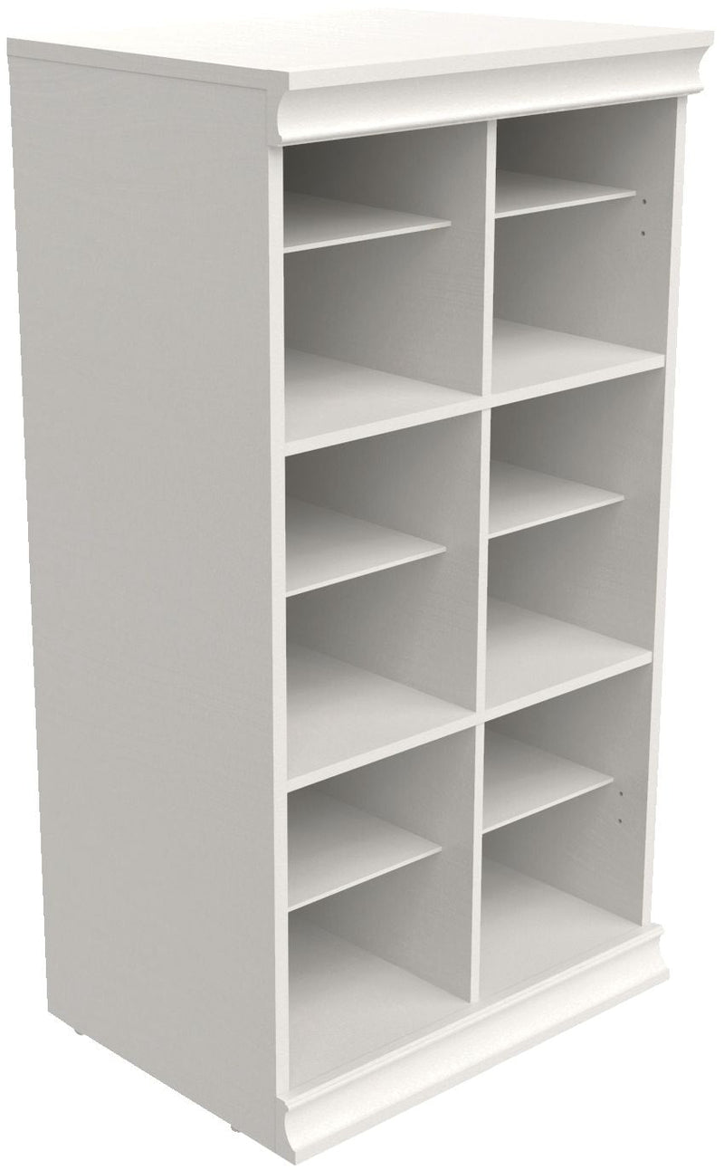 Modular Adjustable Divided Storage Shelves/Unit, White Y9841