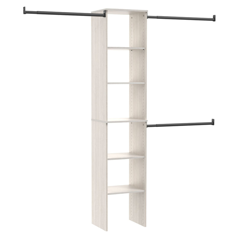 Suite Symphony Laminate Wood Tower Starter Kit with Rods, White Timber, 16-in D9540