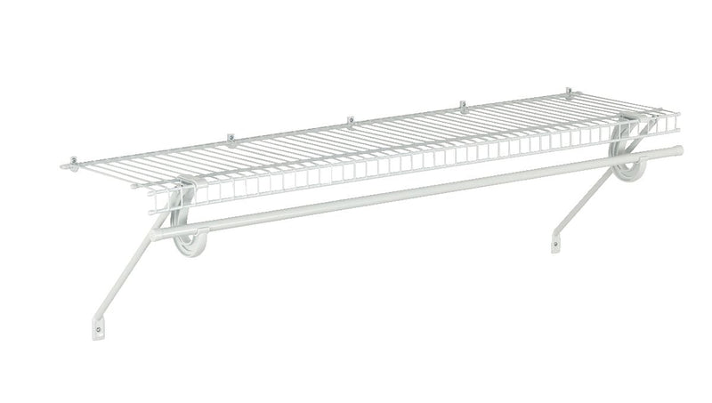 Superslide Wall Shelf Kit with Installation Hardware, 4-ft x 12-in U5073