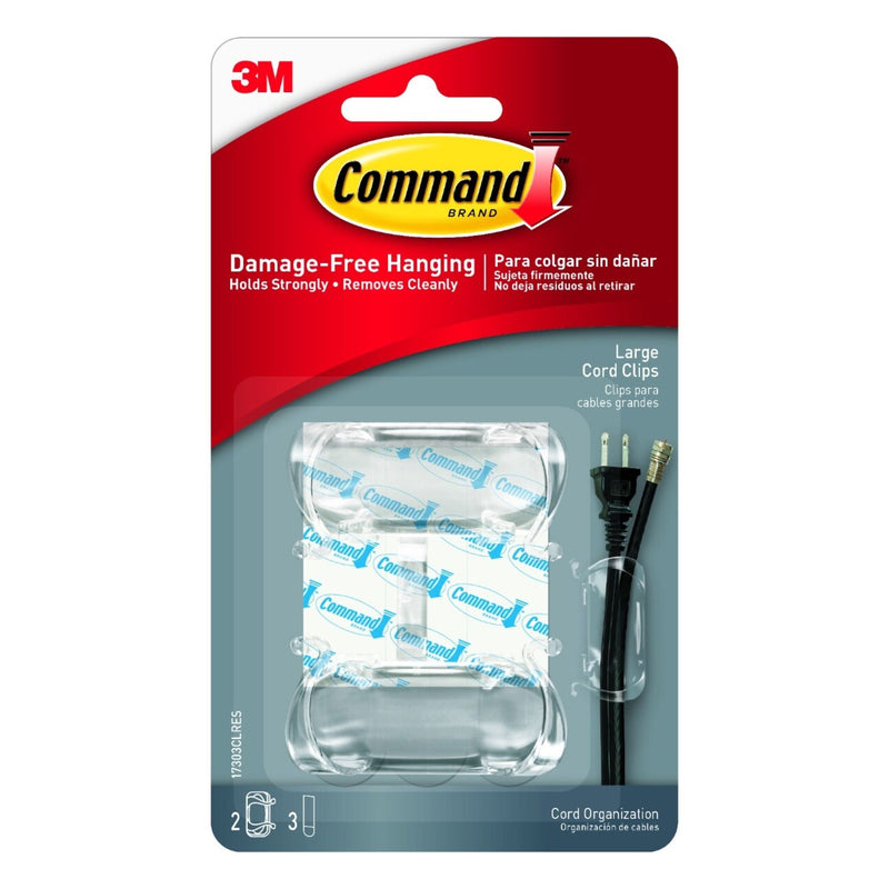 Clear Cord Clips, Clear A9390