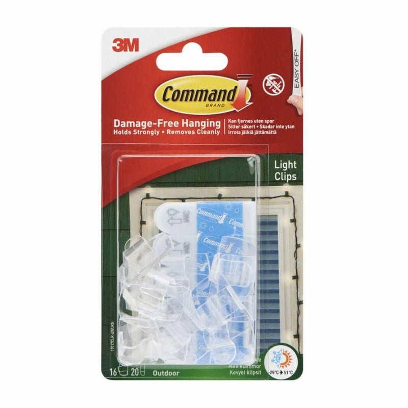 Clear Small Light Clips, for Outdoor, All Weather Strips Included E1672
