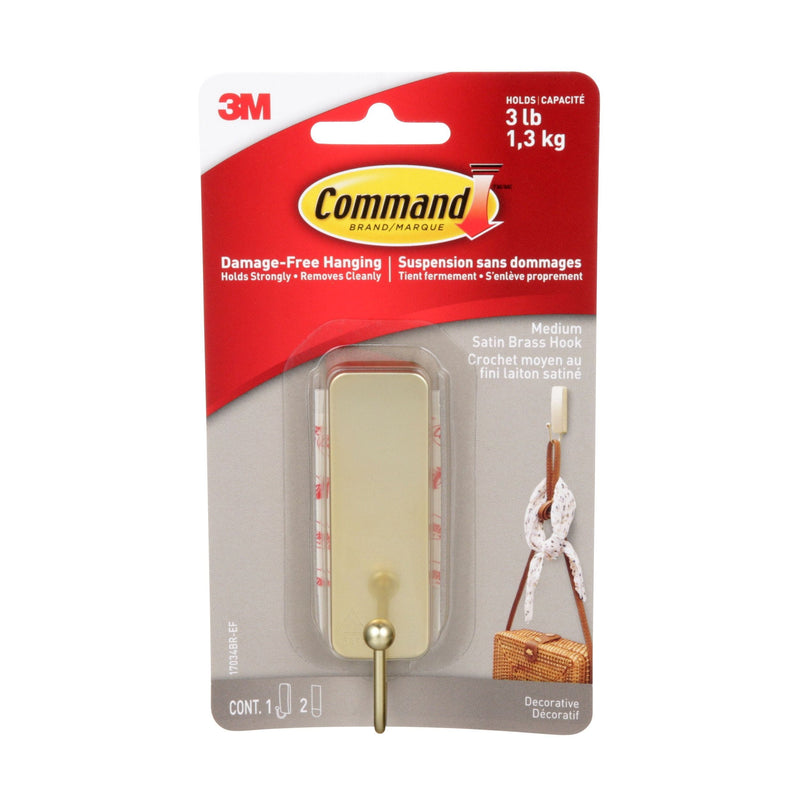 Medium Satin Brass Hook Q7537