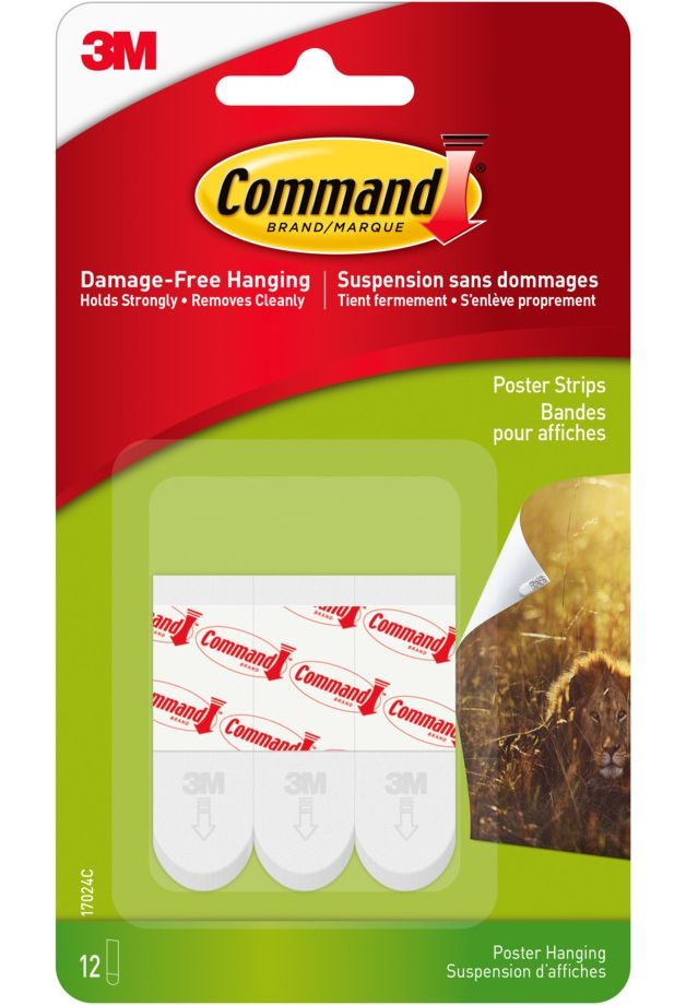 Removable Hook with Adhesive Strips, Damage Free Hanging, Reusable, Re-Position V4120