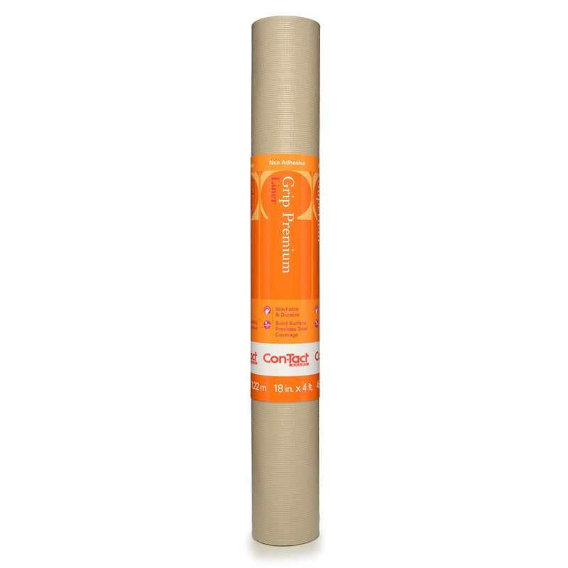 Con-Tact Grip Premium Non-Adhesive Cushioned Shelf/Drawer Liner, Taupe, 18-in x 4-ft F6435