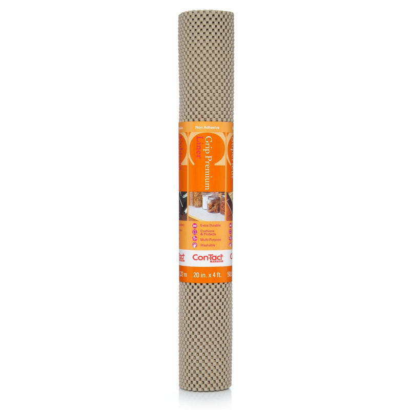 Con-Tact Grip Premium Non-Adhesive Cushioned Shelf/Drawer Liner, Taupe, 20-in x 4-ft M4878