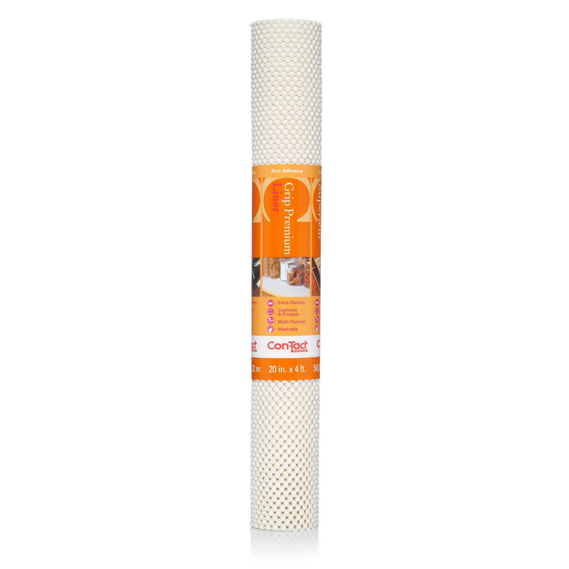 Con-Tact Grip Premium Non-Adhesive Cushioned Shelf/Drawer Liner, White, 20-in x 4-ft O4117